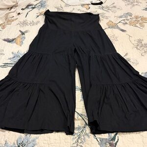XCVI Mindset Black Tiered Wide-Leg Pants